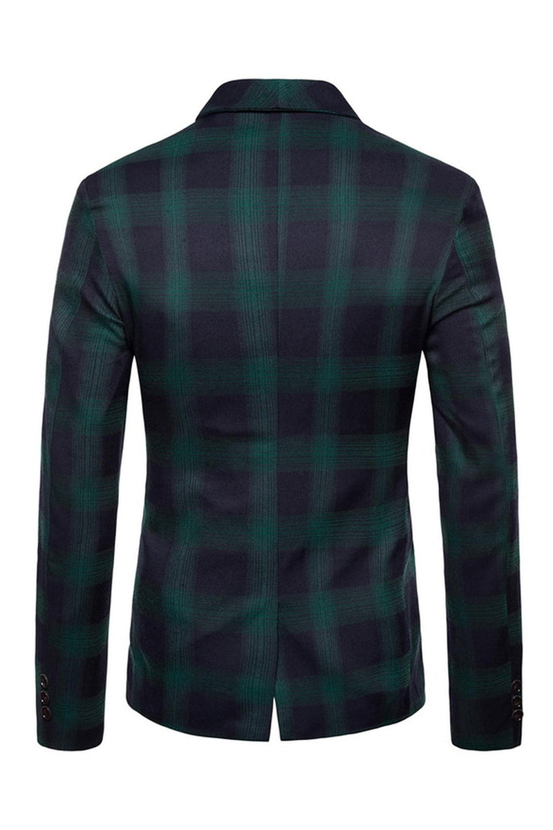 Laden Sie das Bild in den Galerie-Viewer, Marineblauer Schal Revers Gestreifter Herren Ballblazer