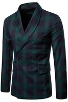 Laden Sie das Bild in den Galerie-Viewer, Marineblauer Schal Revers Gestreifter Herren Ballblazer