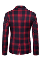 Laden Sie das Bild in den Galerie-Viewer, Marineblauer Schal Revers Gestreifter Herren Ballblazer