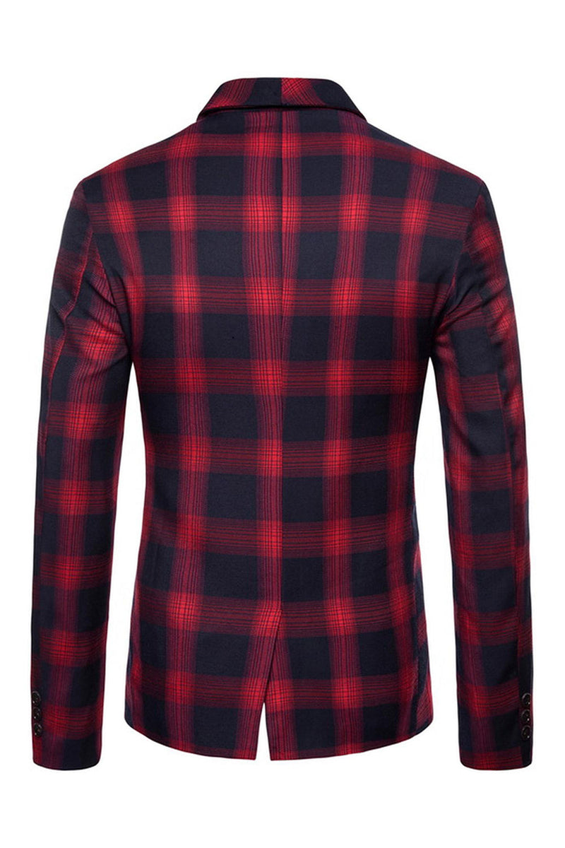 Laden Sie das Bild in den Galerie-Viewer, Marineblauer Schal Revers Gestreifter Herren Ballblazer