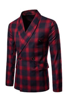 Laden Sie das Bild in den Galerie-Viewer, Marineblauer Schal Revers Gestreifter Herren Ballblazer