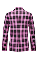 Laden Sie das Bild in den Galerie-Viewer, Roter Vintage Ballblazer mit gekerbtem Revers und gestreiftem Revers