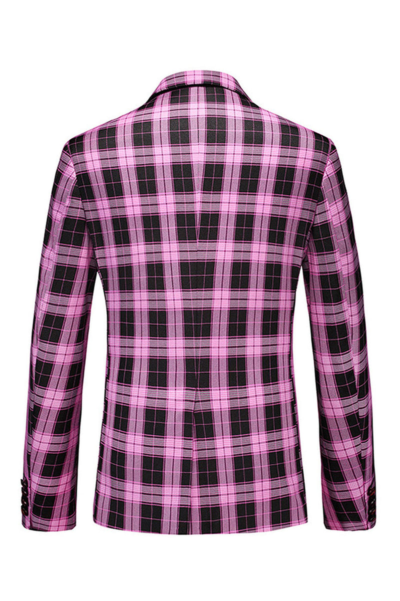 Laden Sie das Bild in den Galerie-Viewer, Roter Vintage Ballblazer mit gekerbtem Revers und gestreiftem Revers