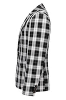 Laden Sie das Bild in den Galerie-Viewer, Roter Vintage Ballblazer mit gekerbtem Revers und gestreiftem Revers