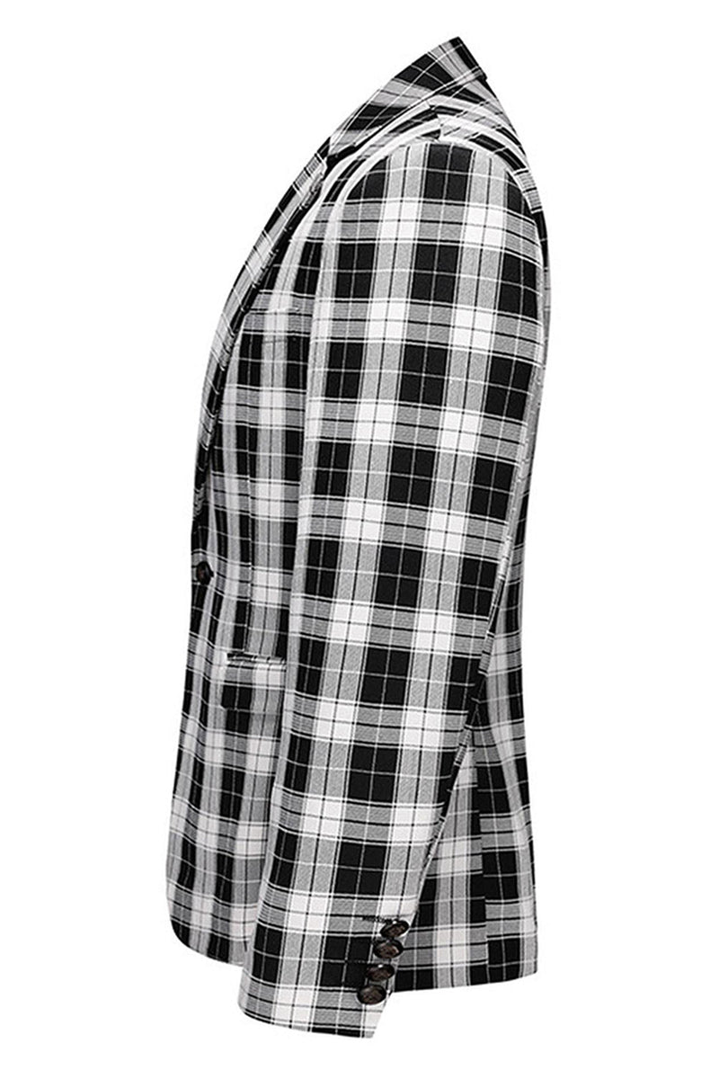 Laden Sie das Bild in den Galerie-Viewer, Roter Vintage Ballblazer mit gekerbtem Revers und gestreiftem Revers