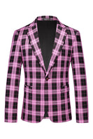 Laden Sie das Bild in den Galerie-Viewer, Roter Vintage Ballblazer mit gekerbtem Revers und gestreiftem Revers