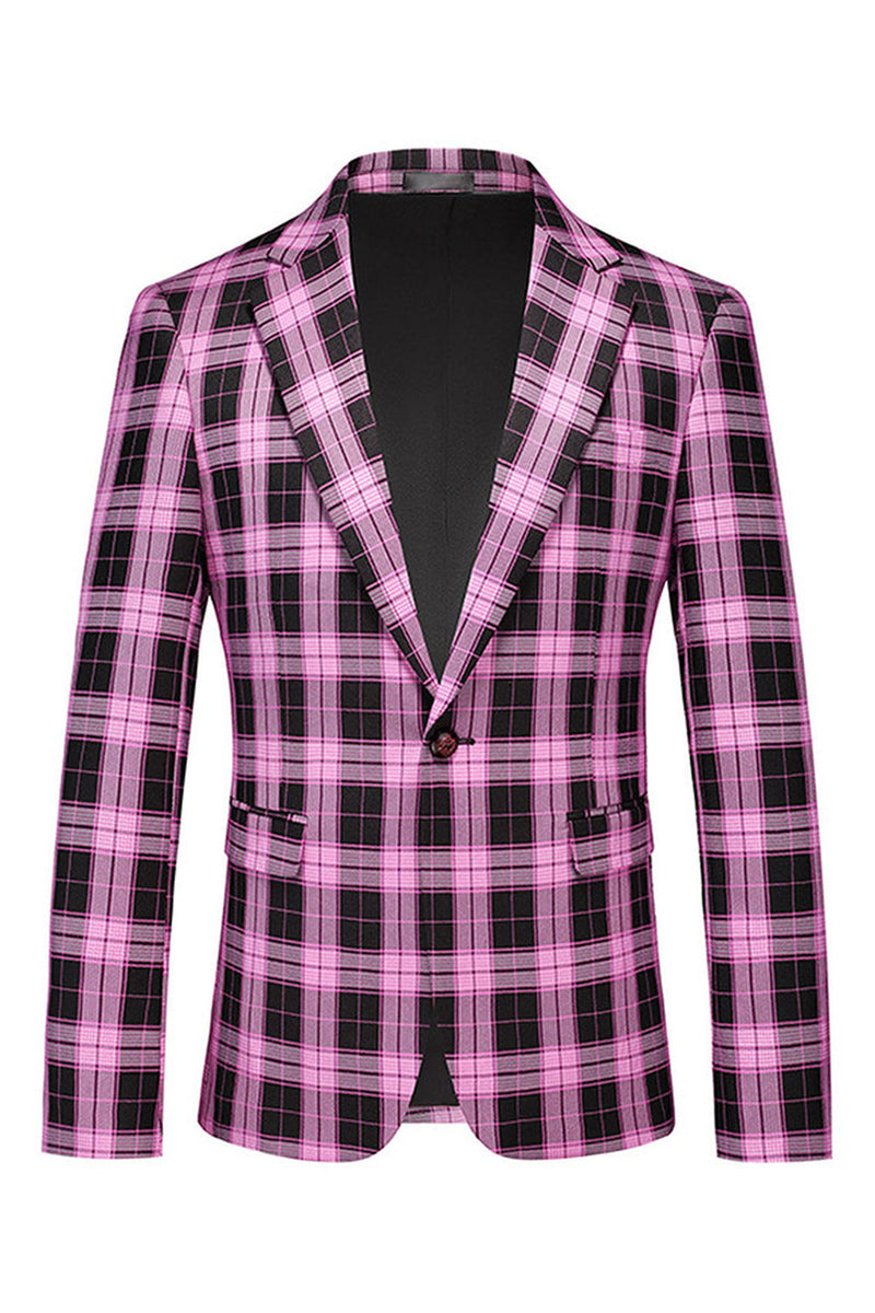 Laden Sie das Bild in den Galerie-Viewer, Roter Vintage Ballblazer mit gekerbtem Revers und gestreiftem Revers