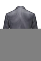 Laden Sie das Bild in den Galerie-Viewer, Blauer Peak Revers Gestreifte 2-teilige Herrenanzüge