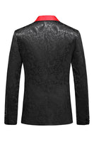 Laden Sie das Bild in den Galerie-Viewer, Schwarzer Schal Revers Ein Knopf 2-teilige Herren Ballanzüge