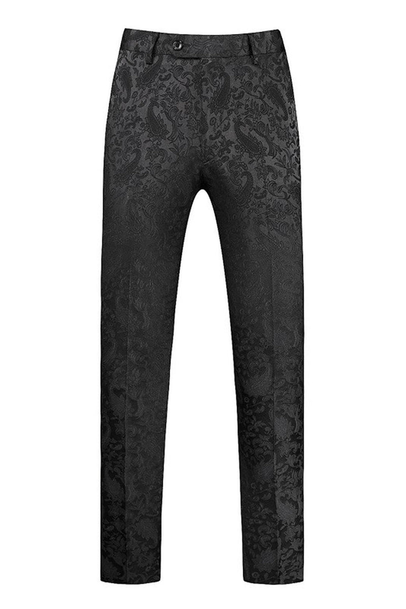 Laden Sie das Bild in den Galerie-Viewer, Schwarzer Schal Revers Ein Knopf 2-teilige Herren Ballanzüge