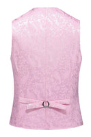 Laden Sie das Bild in den Galerie-Viewer, Rosa Druck Peak Revers 3-teilige Herren Ballanzüge