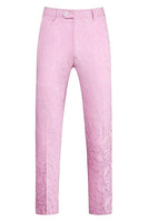 Laden Sie das Bild in den Galerie-Viewer, Rosa Druck Peak Revers 3-teilige Herren Ballanzüge