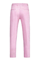 Laden Sie das Bild in den Galerie-Viewer, Rosa Druck Peak Revers 3-teilige Herren Ballanzüge