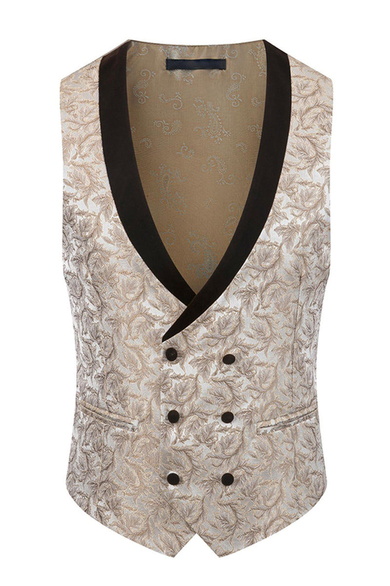 Laden Sie das Bild in den Galerie-Viewer, Schwarzer Schal Revers 3-teilige Herrenanzüge mit einem Knopf