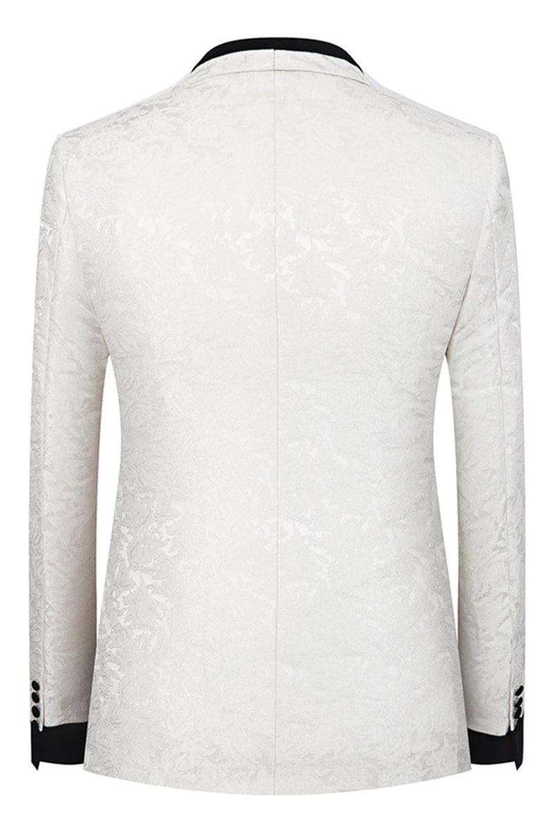 Laden Sie das Bild in den Galerie-Viewer, Schwarzer Schal Revers 3-teilige Herrenanzüge mit einem Knopf