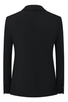 Laden Sie das Bild in den Galerie-Viewer, Schwarze 3-teilige Herrenanzüge mit Spitzrevers und Perlen