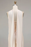 Laden Sie das Bild in den Galerie-Viewer, Champagner Trägerloses Meerjungfrauen Konvertierbares Langes Ballkleid