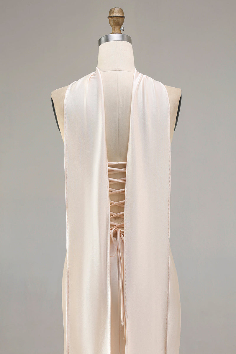 Laden Sie das Bild in den Galerie-Viewer, Champagner Trägerloses Meerjungfrauen Konvertierbares Langes Ballkleid