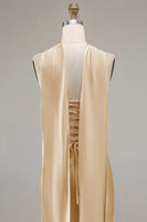 Laden Sie das Bild in den Galerie-Viewer, Champagner Trägerloses Meerjungfrauen Konvertierbares Langes Ballkleid