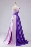 Laden Sie das Bild in den Galerie-Viewer, Rosa Einschulteriges Gerafftes Ballkleid in A-Linie