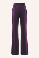 Laden Sie das Bild in den Galerie-Viewer, 2-teilige Pflaumensamt Revers Einreihige Damenanzüge