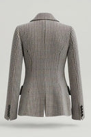 Laden Sie das Bild in den Galerie-Viewer, Grauer Slim-Fit Blazer mit gekerbtem Revers für Damen