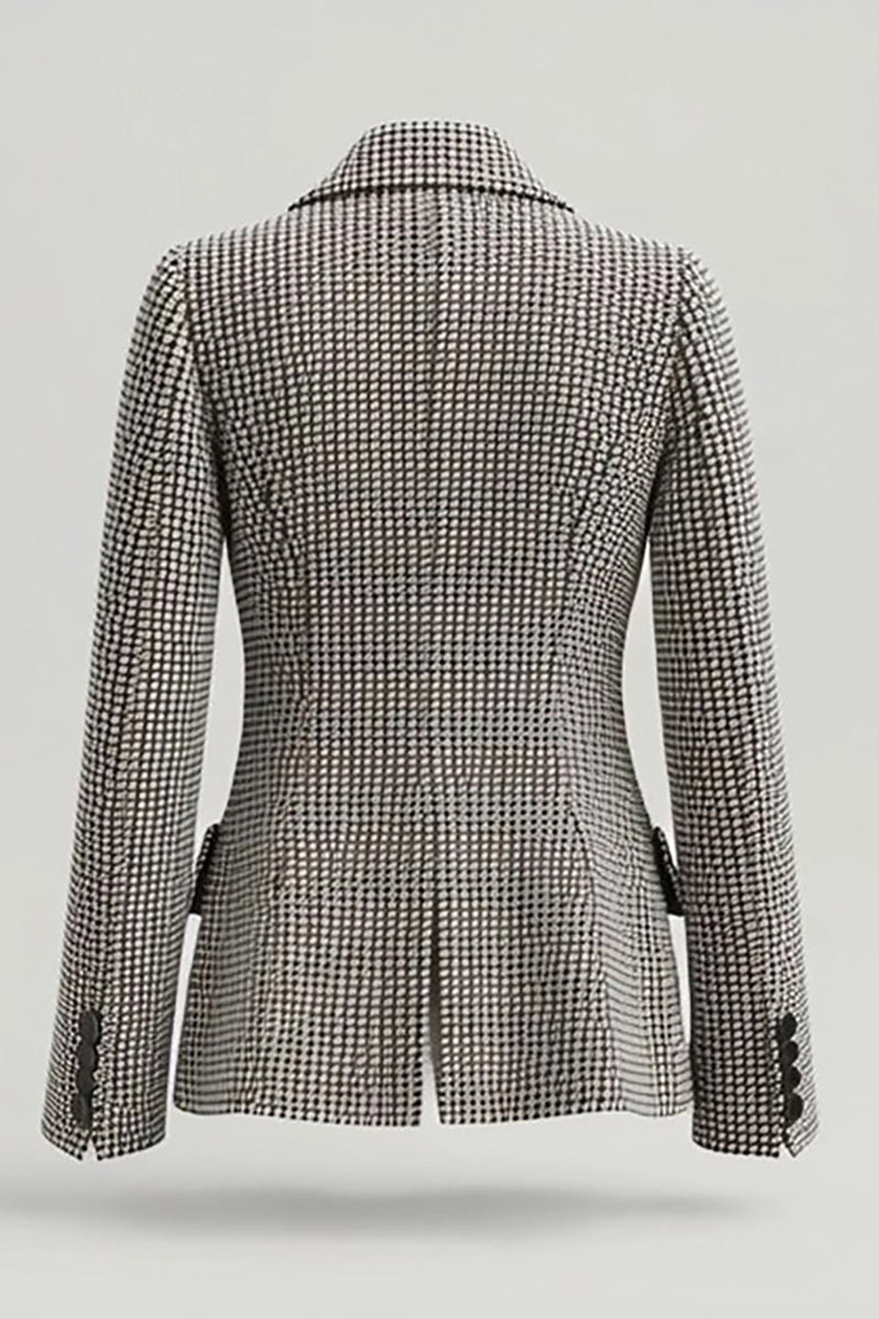 Laden Sie das Bild in den Galerie-Viewer, Grauer Slim-Fit Blazer mit gekerbtem Revers für Damen