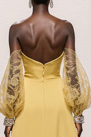 Laden Sie das Bild in den Galerie-Viewer, Narzisse Schulterfreies Etui Ballkleid