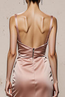 Laden Sie das Bild in den Galerie-Viewer, Hellrosa Meerjungfrau Langes Abendkleid mit Schlitz