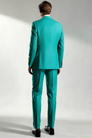 Laden Sie das Bild in den Galerie-Viewer, Herren Peak Revers Einknopf Türkis Ballanzüge