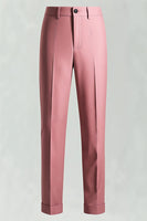 Laden Sie das Bild in den Galerie-Viewer, Grau Rosa Peak Revers Einreihige 3-teilige Formelle Herrenanzüge