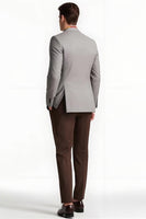 Laden Sie das Bild in den Galerie-Viewer, Grauer Peak Revers 2-teilige Einreihige Herren Ballanzüge