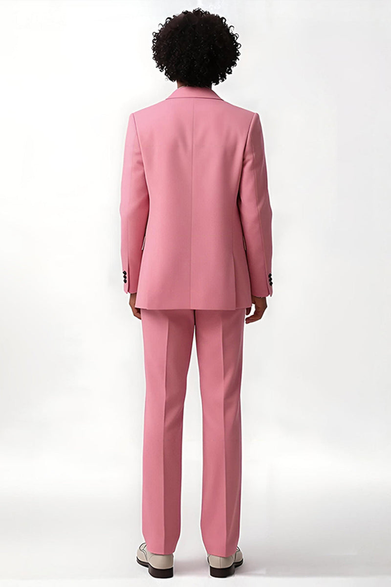 Laden Sie das Bild in den Galerie-Viewer, Blush Peak Revers 2-teilige Einreihige Herren Ballanzüge