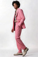 Laden Sie das Bild in den Galerie-Viewer, Blush Peak Revers 2-teilige Einreihige Herren Ballanzüge