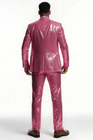 Laden Sie das Bild in den Galerie-Viewer, Glitzernde Blush Peak Revers 2-teilige Herren-Ballanzüge