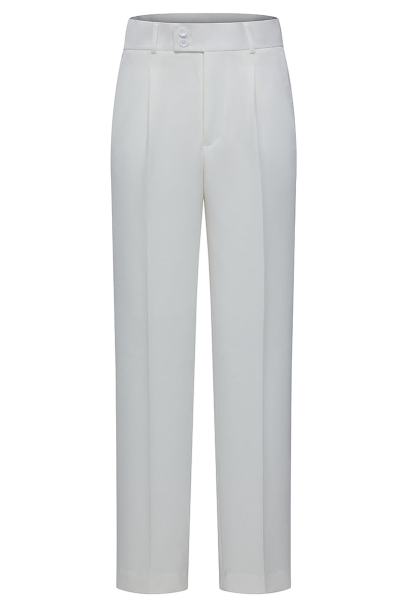 Laden Sie das Bild in den Galerie-Viewer, Weißer Schal Revers Ein Knopf 2-teilige Herrenanzüge