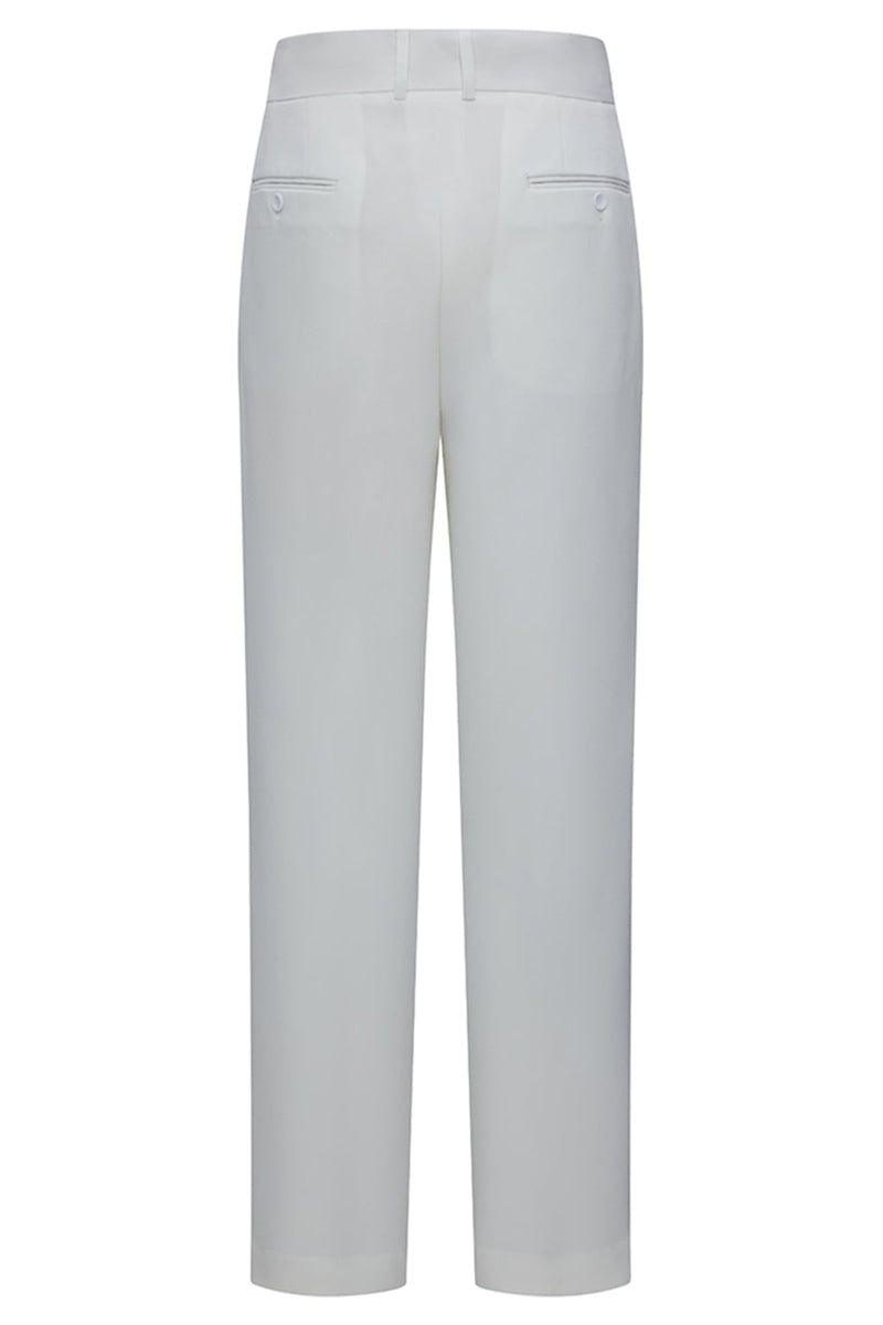 Laden Sie das Bild in den Galerie-Viewer, Weißer Schal Revers Ein Knopf 2-teilige Herrenanzüge