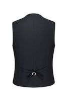 Laden Sie das Bild in den Galerie-Viewer, Schwarze Einreihige 3-teilige Herrenanzüge mit Spitzrevers