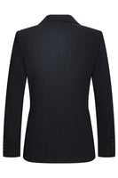 Laden Sie das Bild in den Galerie-Viewer, Peak Revers 3 Stück Ein-Knopf Slim Fit Schwarze Herren Hochzeitsanzüge