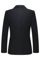 Laden Sie das Bild in den Galerie-Viewer, Schwarze 3-teilige Zweireihige Herren-Business-Anzüge mit Spitzrevers