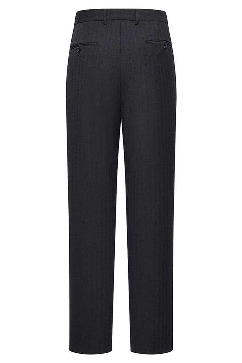 Laden Sie das Bild in den Galerie-Viewer, Schwarze 3-teilige Zweireihige Herren-Business-Anzüge mit Spitzrevers