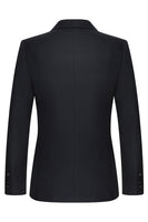 Laden Sie das Bild in den Galerie-Viewer, Schwarze 3-teilige Peak Revers Slim Fit Herren Hochzeitsanzüge