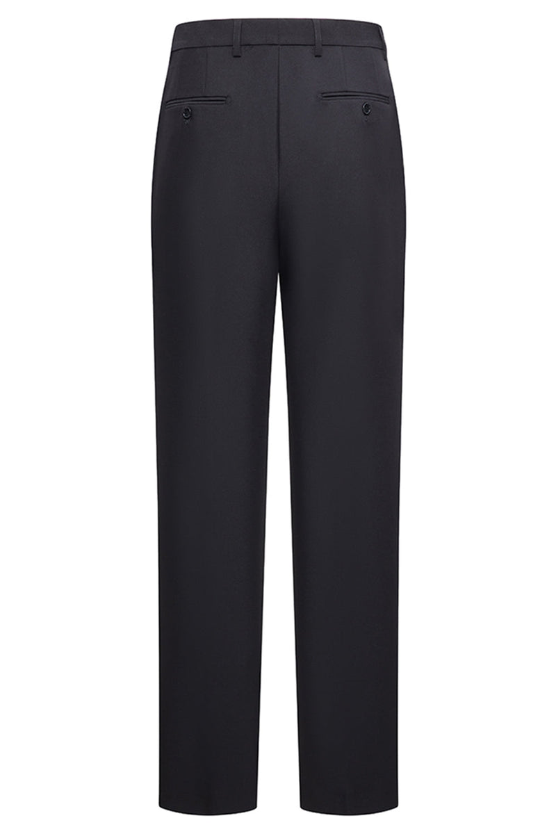 Laden Sie das Bild in den Galerie-Viewer, Schwarze 3-teilige Peak Revers Slim Fit Herren Hochzeitsanzüge