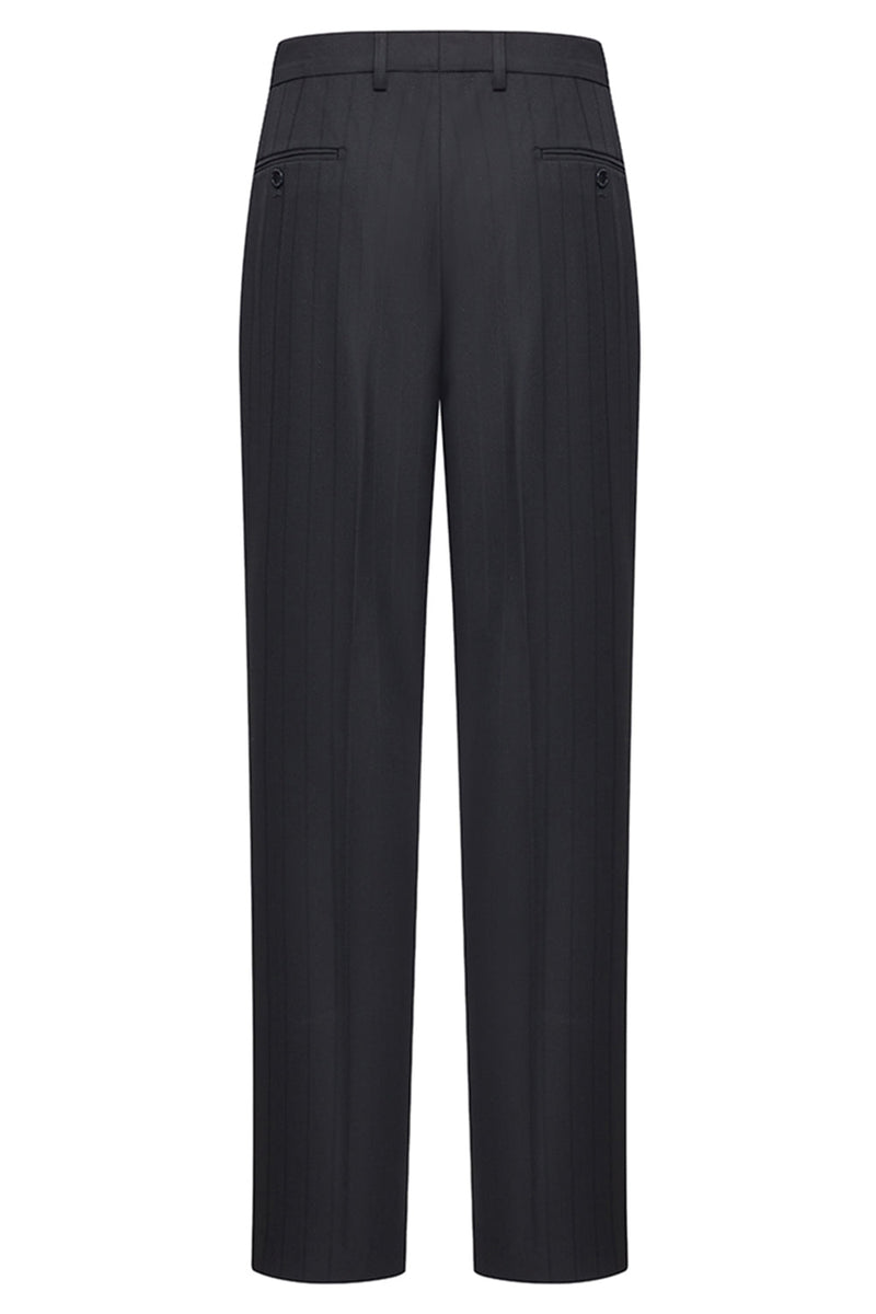 Laden Sie das Bild in den Galerie-Viewer, 2 Stück Zweireihige Schwarze Herren Partyanzüge mit Spitzrevers