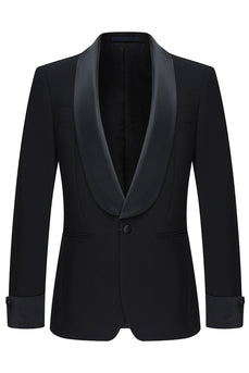 Slim Fit Herrenanzüge mit 2-teiligem Schal und Revers mit einem Knopf