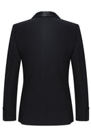 Laden Sie das Bild in den Galerie-Viewer, Slim Fit Herrenanzüge mit 2-teiligem Schal und Revers mit einem Knopf