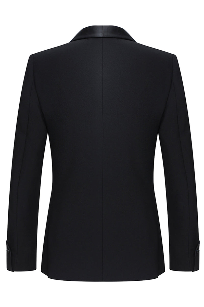 Laden Sie das Bild in den Galerie-Viewer, Slim Fit Herrenanzüge mit 2-teiligem Schal und Revers mit einem Knopf