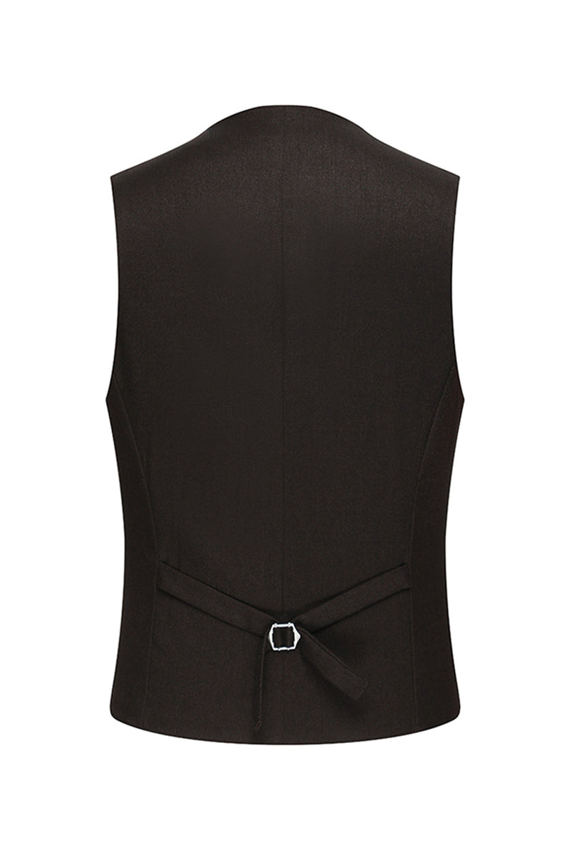 Laden Sie das Bild in den Galerie-Viewer, Kaffee 3-teilige Einreihige Herren Business-Anzüge mit gekerbtem Revers