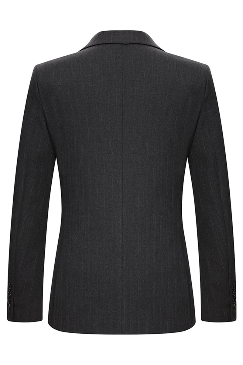 Laden Sie das Bild in den Galerie-Viewer, Peak Revers 3-teilige einreihige Kaffeeanzüge für Herren