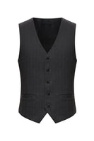 Laden Sie das Bild in den Galerie-Viewer, Peak Revers 3-teilige einreihige Kaffeeanzüge für Herren